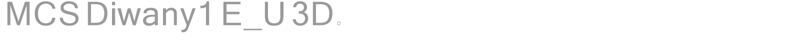 MCS Diwany1 E_U 3D. font preview